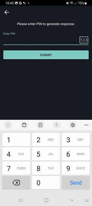 The two-factor authentication on the Android Phone